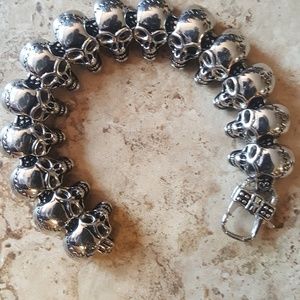 Men's skull bracelet stainless steel